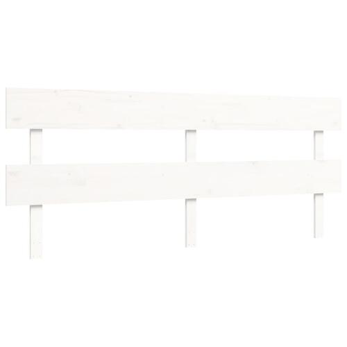 Sengeramme uden madras 200x200 cm massivt fyrretræ hvid