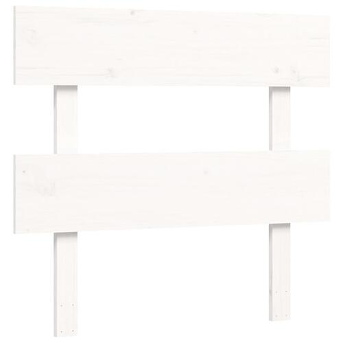 Sengeramme uden madras 100x200 cm massivt fyrretræ hvid