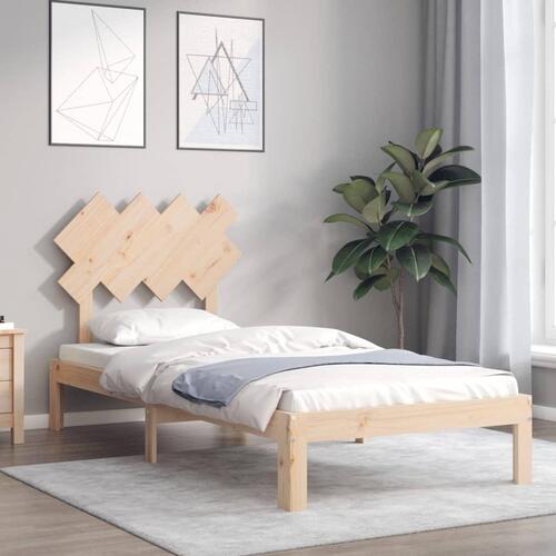 Sengeramme med sengegavl Single massivt træ