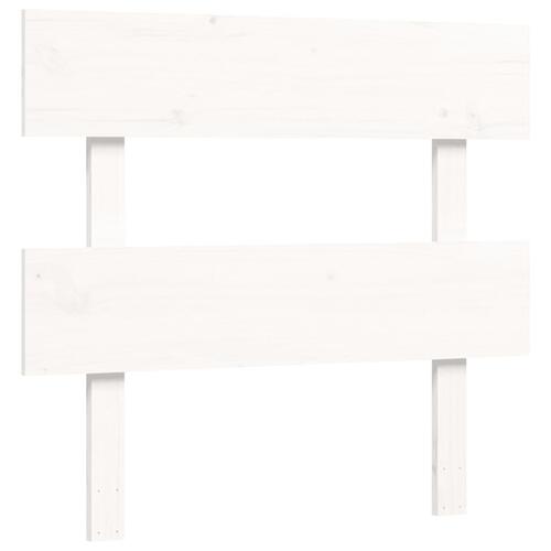 Sengeramme uden madras 90x200 cm massivt fyrretræ hvid