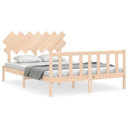 Sengeramme uden madras 140x190 cm massivt fyrretræ