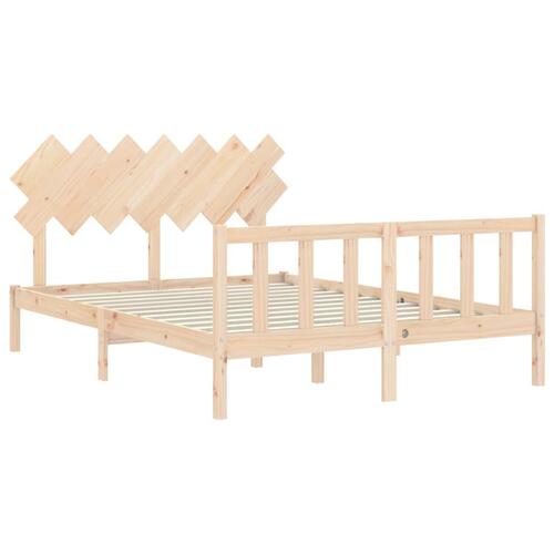 Sengeramme uden madras 140x190 cm massivt fyrretræ
