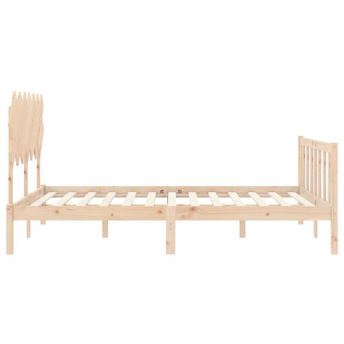 Sengeramme uden madras 140x190 cm massivt fyrretræ
