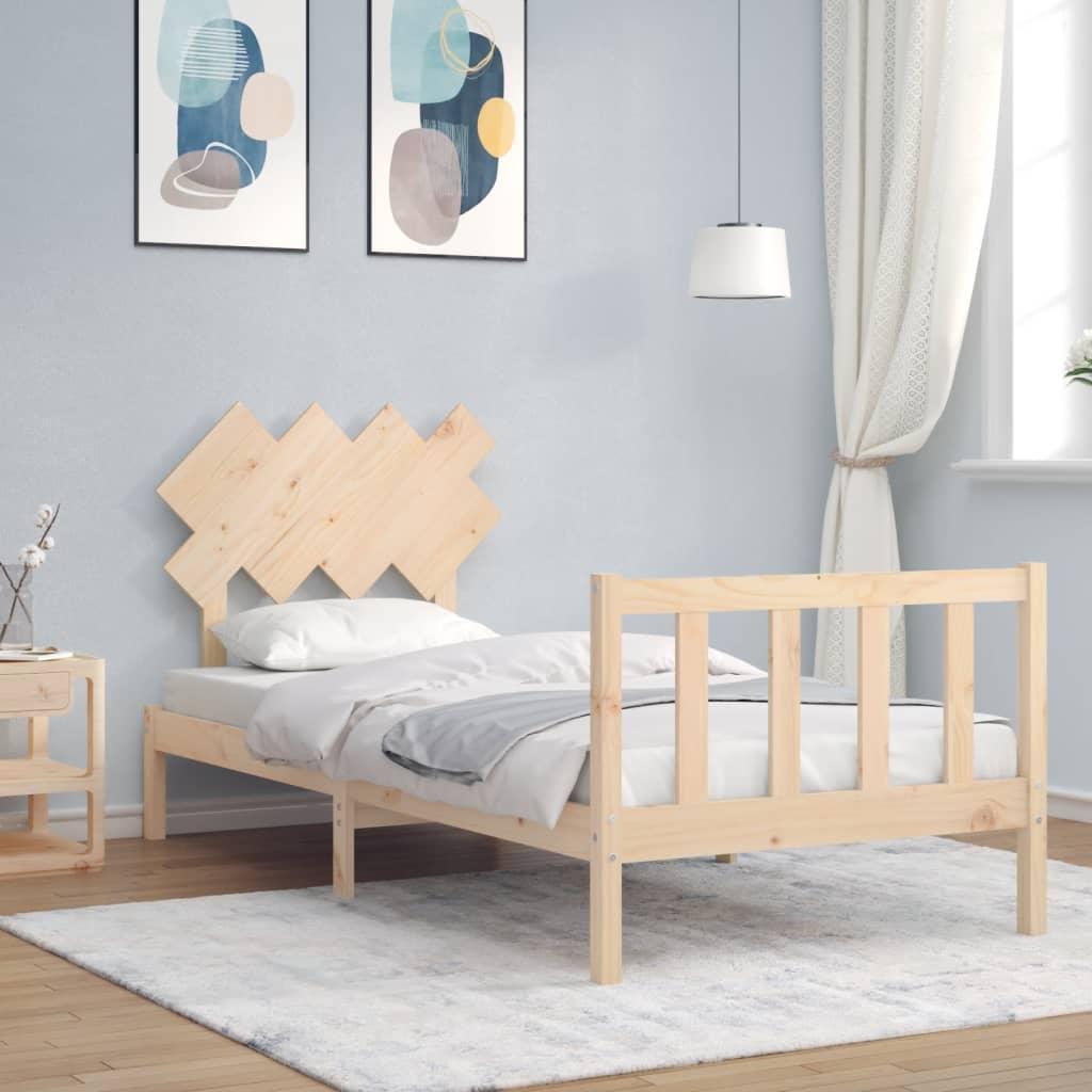 Sengeramme uden madras 90x200 cm massivt fyrretræ