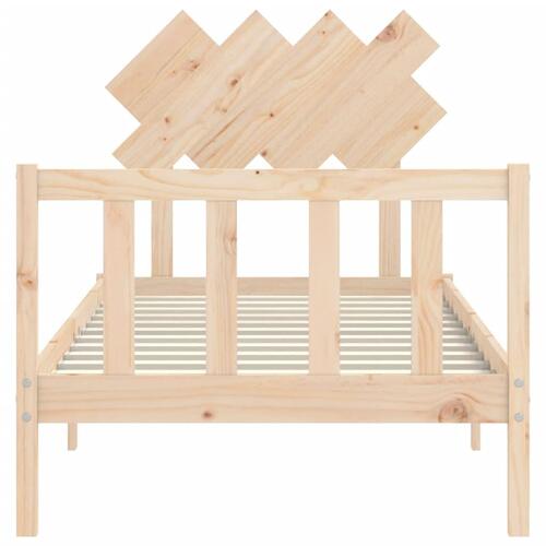 Sengeramme uden madras 90x200 cm massivt fyrretræ