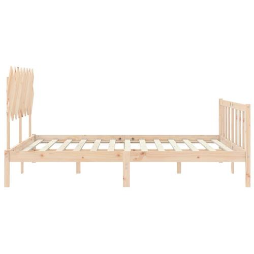 Sengeramme uden madras 160x200 cm massivt fyrretræ