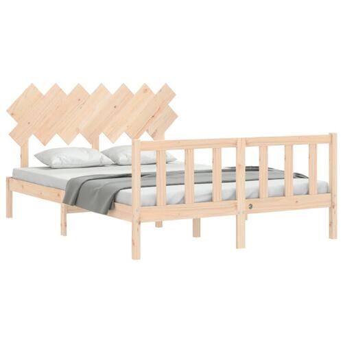 Sengeramme uden madras 140x200 cm massivt fyrretræ