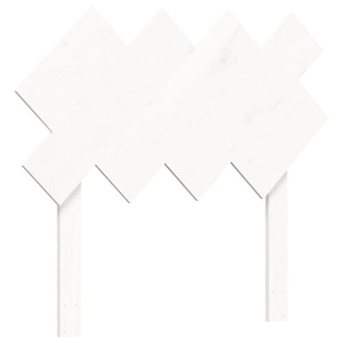 Sengeramme med sengegavl 90x200 cm massivt træ hvid