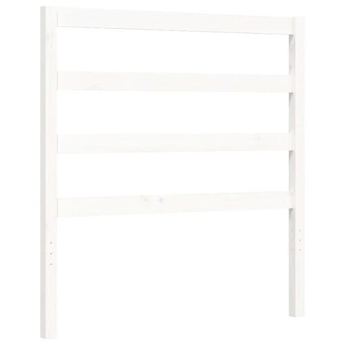 Sengeramme uden madras 90x190 cm massivt fyrretræ hvid