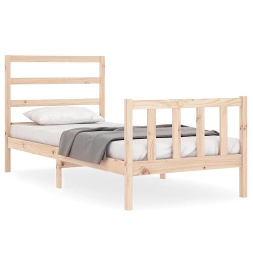 Sengeramme uden madras 90x190 cm massivt fyrretræ