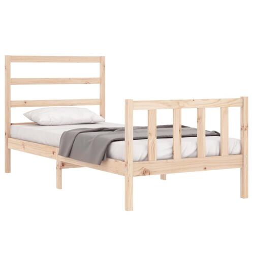 Sengeramme uden madras 90x190 cm massivt fyrretræ