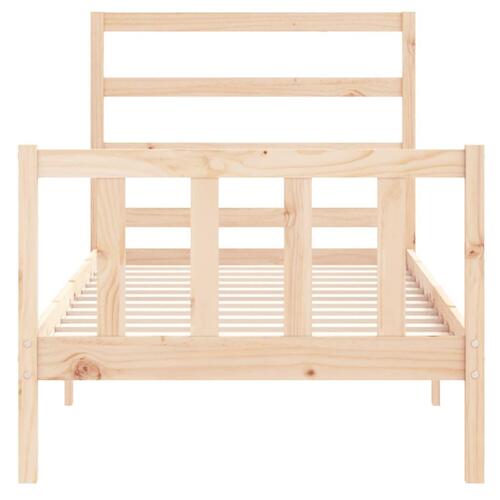 Sengeramme uden madras 90x190 cm massivt fyrretræ