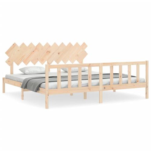 Sengeramme uden madras 200x200 cm massivt fyrretræ