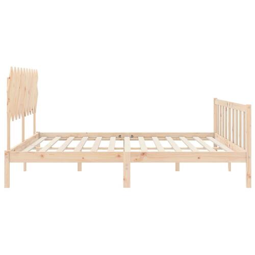 Sengeramme uden madras 200x200 cm massivt fyrretræ
