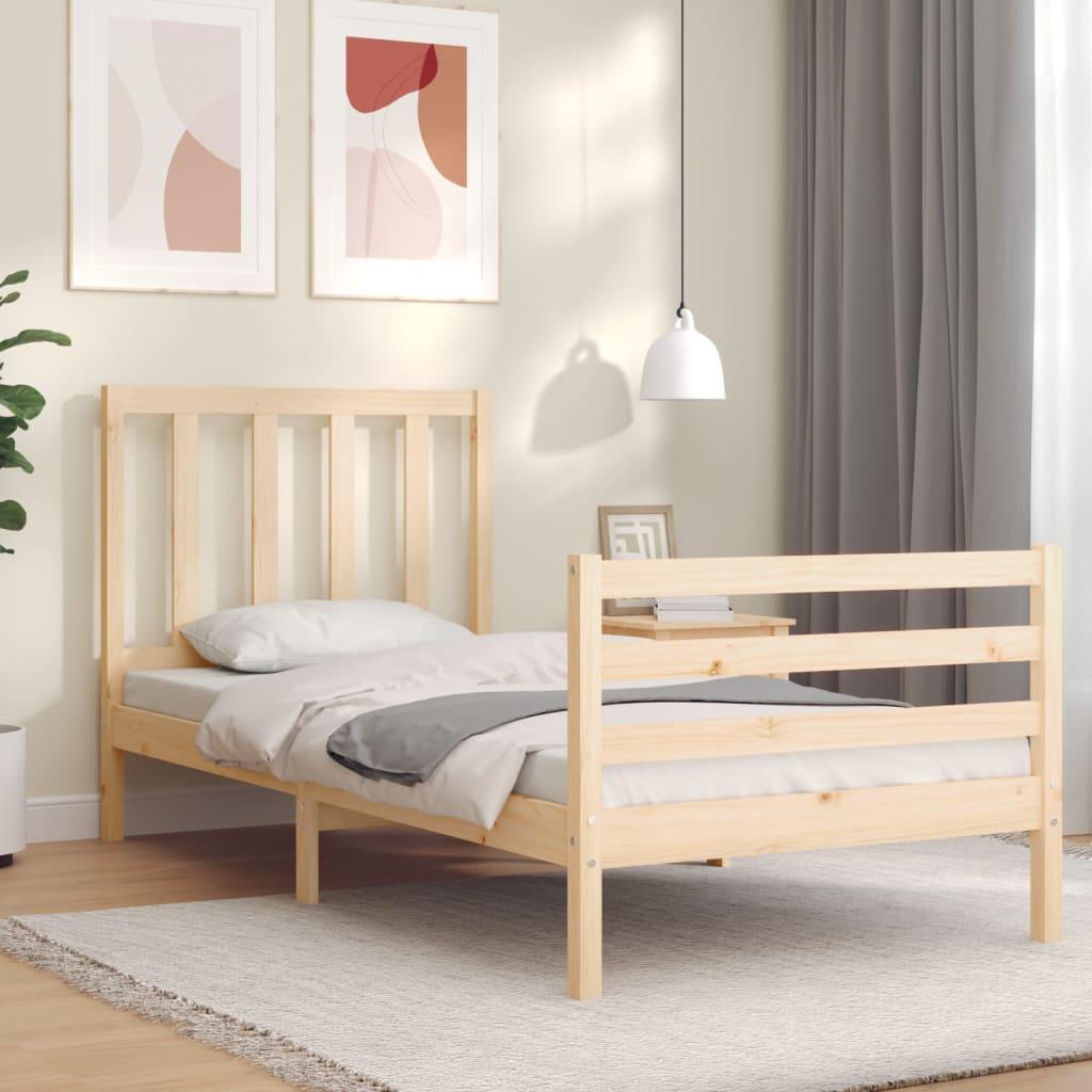 Sengeramme uden madras 100x200 cm massivt fyrretræ