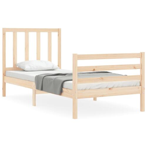 Sengeramme uden madras 100x200 cm massivt fyrretræ