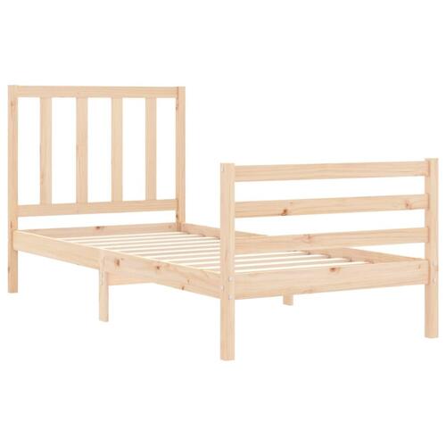 Sengeramme uden madras 100x200 cm massivt fyrretræ