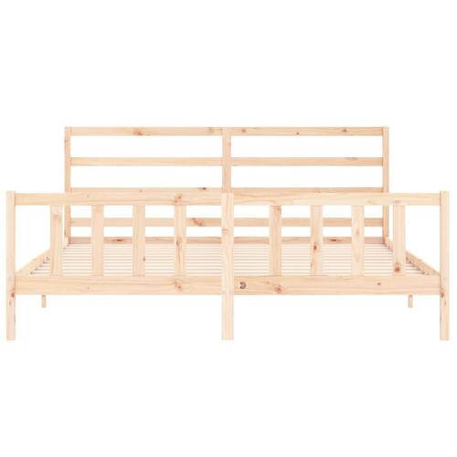 Sengeramme uden madras 200x200 cm massivt fyrretræ