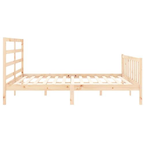Sengeramme uden madras 200x200 cm massivt fyrretræ