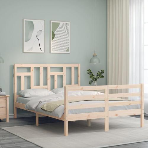 Sengeramme med sengegavl Small Double massivt træ