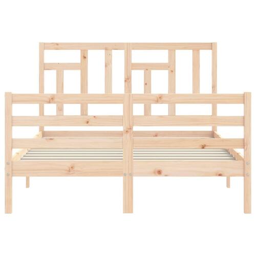 Sengeramme med sengegavl Small Double massivt træ
