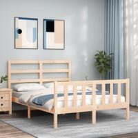 Sengeramme med sengegavl Small Double massivt træ