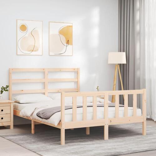 Sengeramme med sengegavl Small Double massivt træ