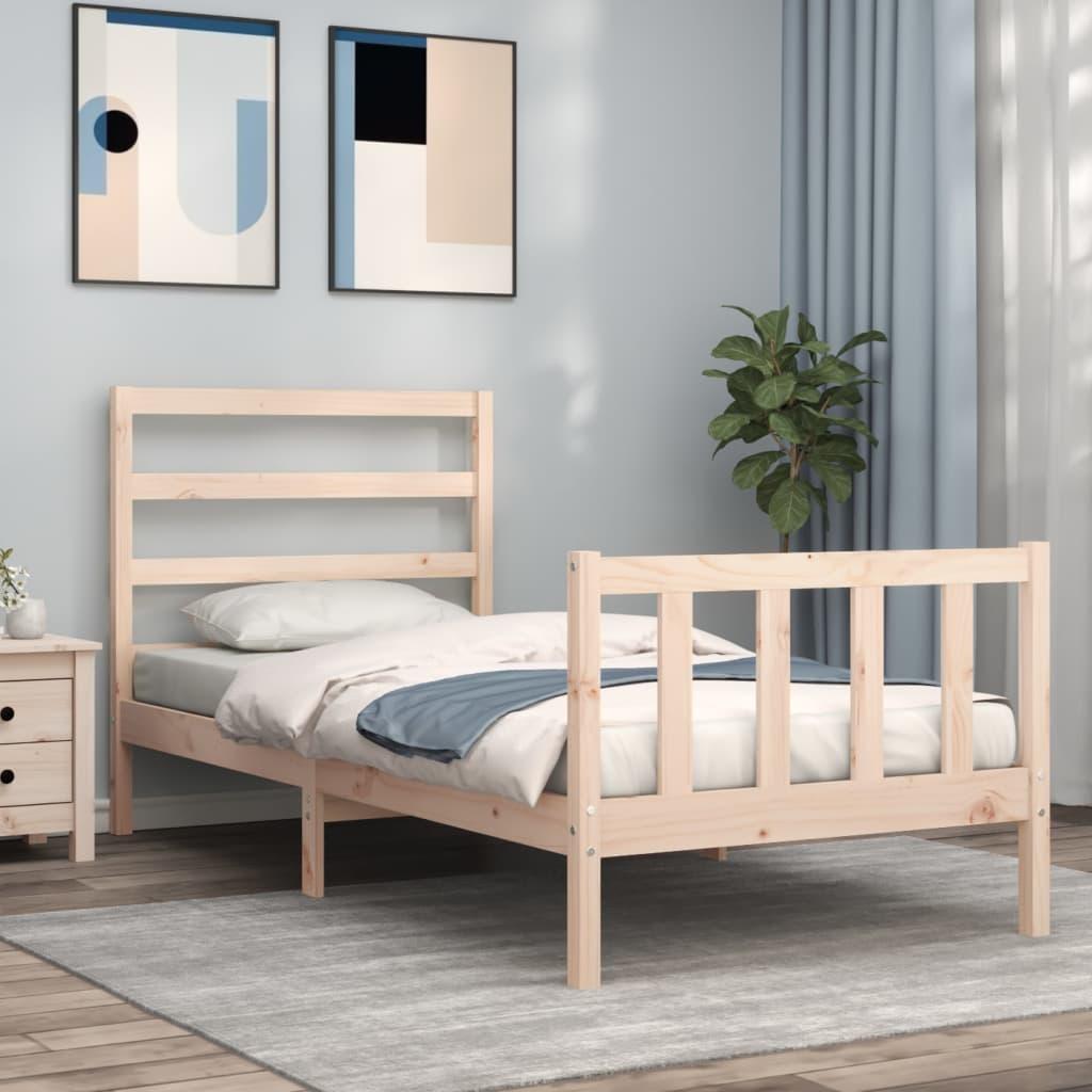 Sengeramme uden madras 90x200 cm massivt fyrretræ