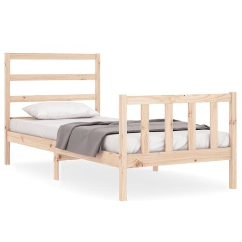 Sengeramme uden madras 90x200 cm massivt fyrretræ