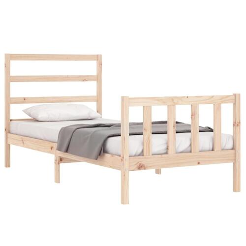 Sengeramme uden madras 90x200 cm massivt fyrretræ