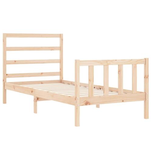 Sengeramme uden madras 90x200 cm massivt fyrretræ