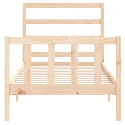 Sengeramme uden madras 90x200 cm massivt fyrretræ