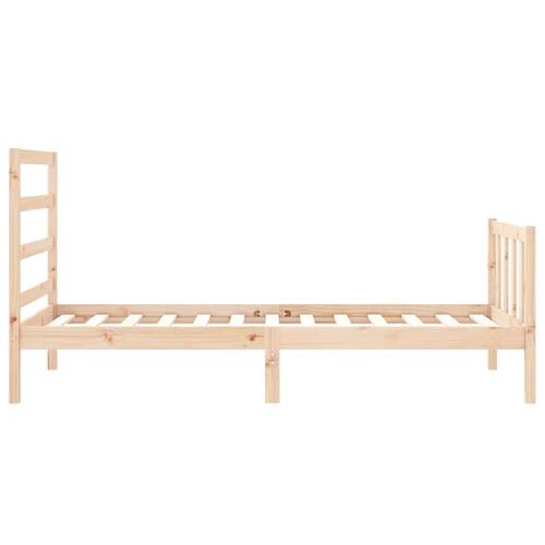 Sengeramme uden madras 90x200 cm massivt fyrretræ