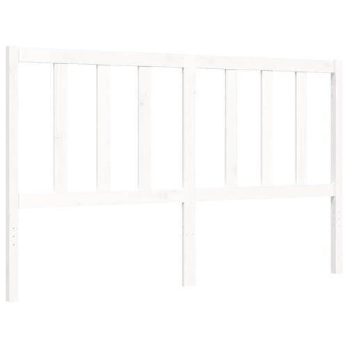 Sengeramme uden madras 160x200 cm massivt fyrretræ hvid