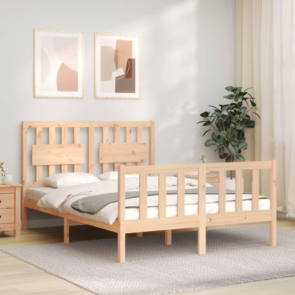 Sengeramme med sengegavl Small Double massivt træ