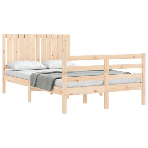 Sengeramme med sengegavl Small Double massivt træ