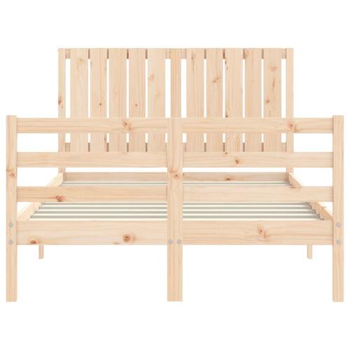 Sengeramme med sengegavl Small Double massivt træ