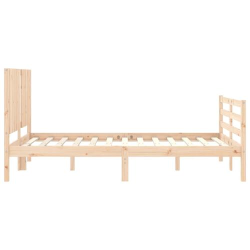 Sengeramme med sengegavl Small Double massivt træ