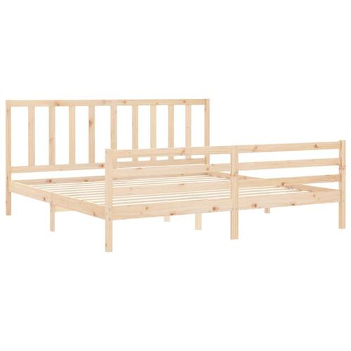 Sengeramme uden madras 200x200 cm massivt fyrretræ