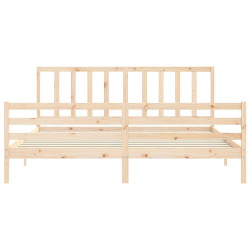 Sengeramme uden madras 200x200 cm massivt fyrretræ