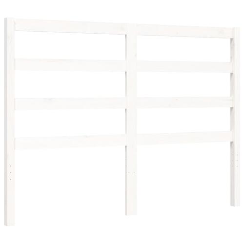 Sengeramme uden madras 120x200 cm massivt fyrretræ hvid