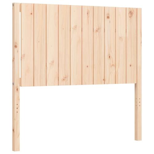 Sengeramme med sengegavl 100x200 cm massivt træ