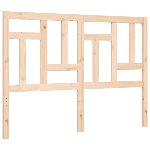 Sengeramme med sengegavl 140x200 cm massivt træ hvid