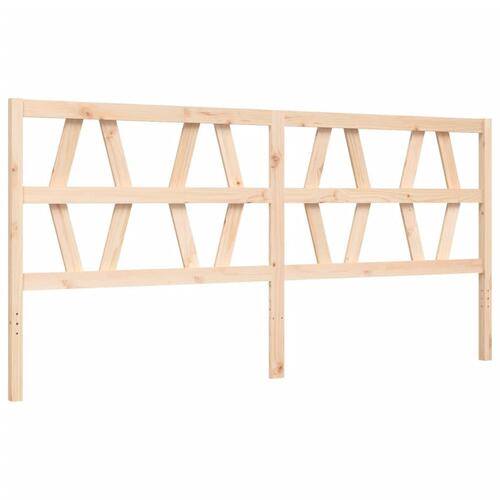 Sengeramme med sengegavl 200x200 cm massivt træ