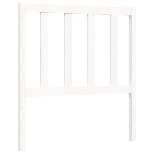 Sengeramme uden madras 100x200 cm massivt fyrretræ hvid
