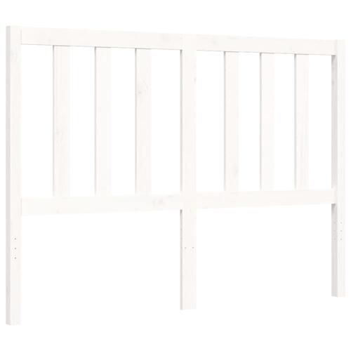 Sengeramme uden madras 140x190 cm massivt fyrretræ hvid