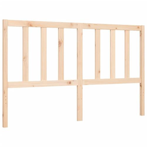 Sengeramme med sengegavl kingsize massivt træ