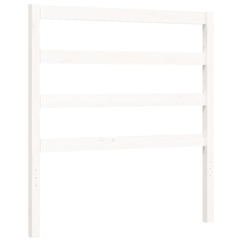 Sengeramme uden madras 90x200 cm massivt fyrretræ hvid