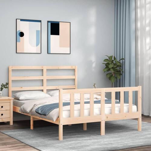 Sengeramme uden madras 140x200 cm massivt fyrretræ