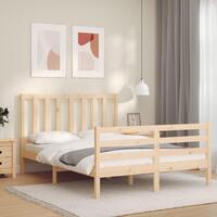 Sengeramme uden madras 140x200 cm massivt fyrretræ